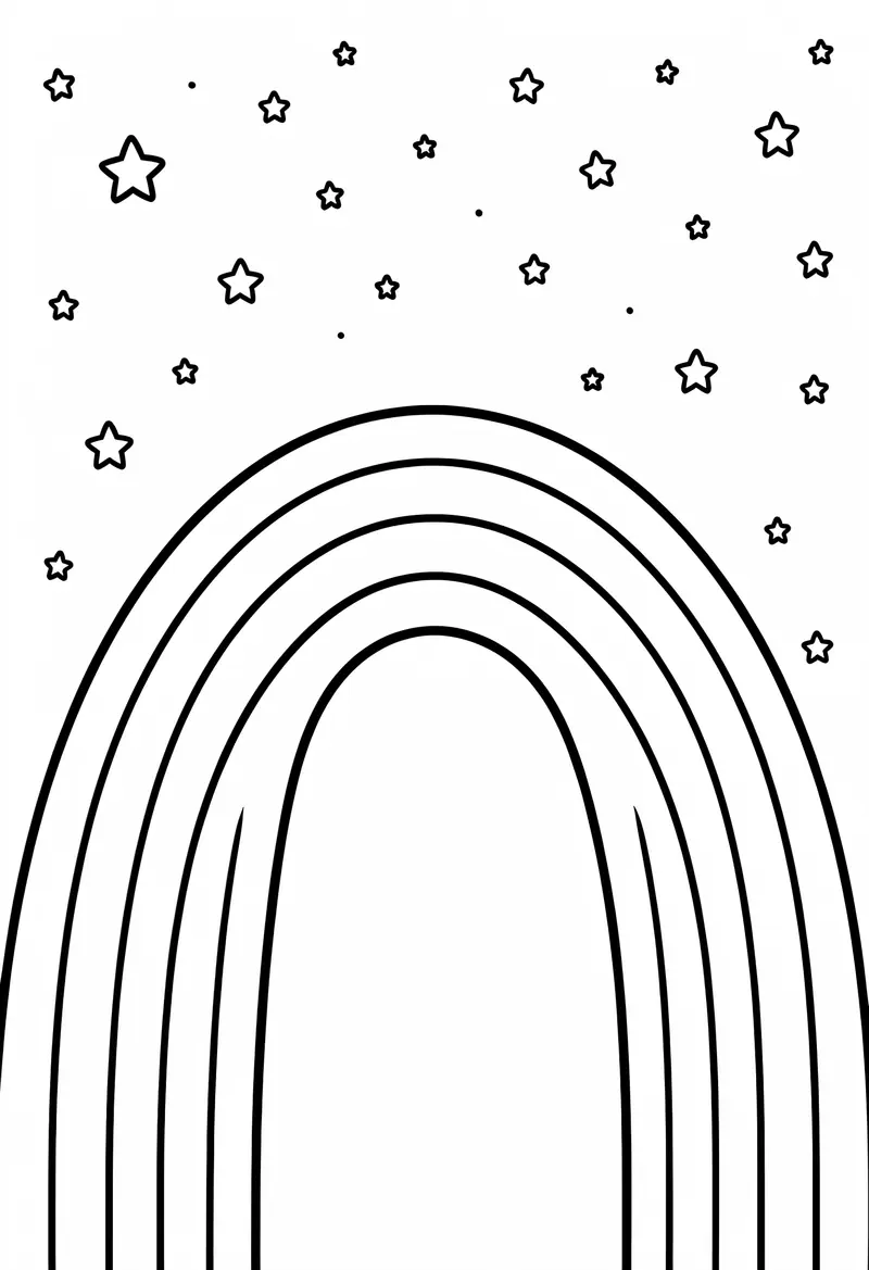 rainbow coloring pages 200