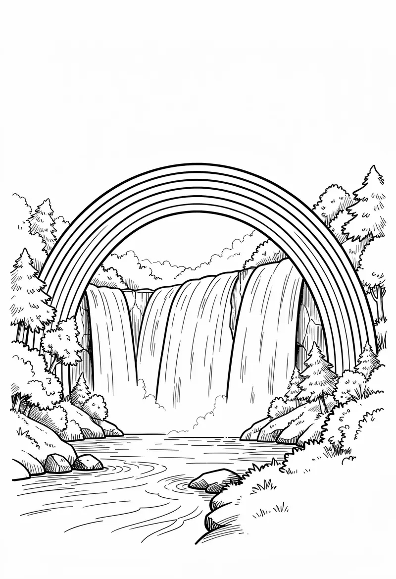rainbow coloring pages 195