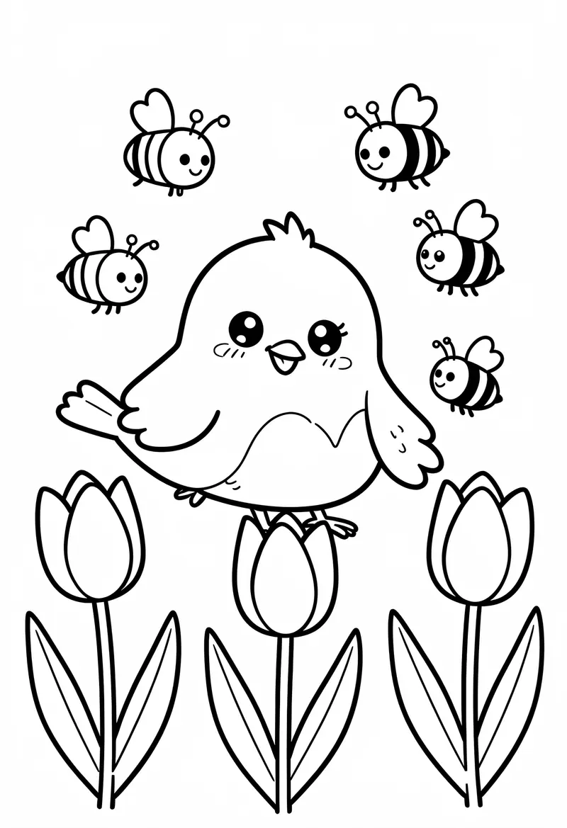 spring coloring pages 174
