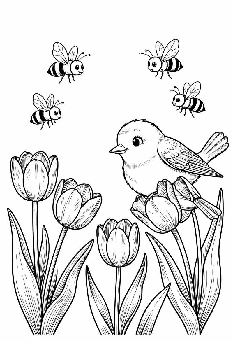 spring coloring pages 149