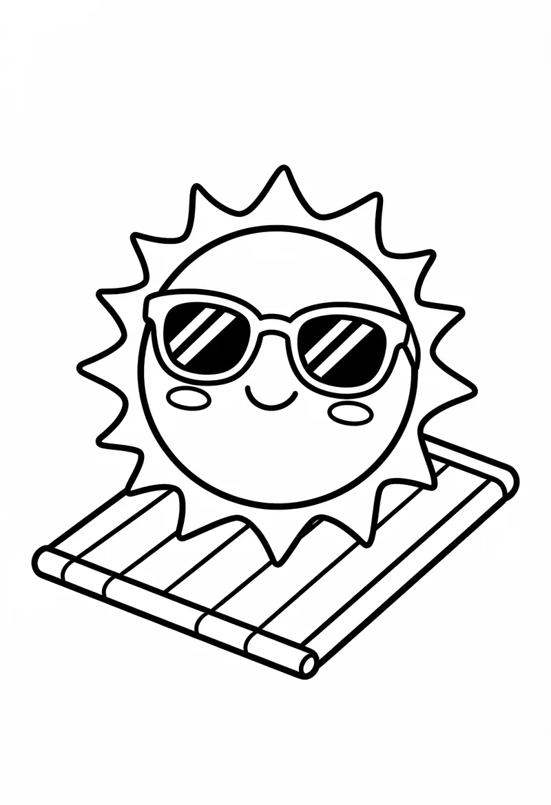 summer coloring pages 123
