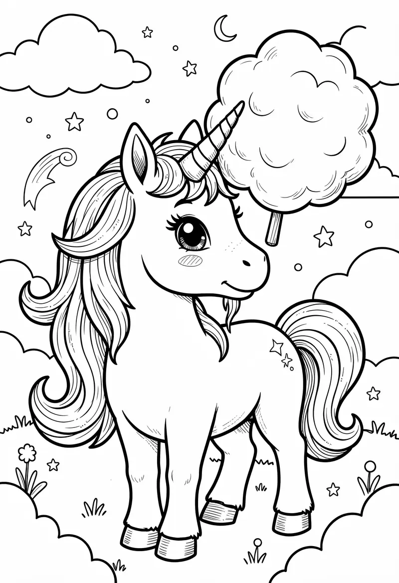 unicorn coloring pages 46